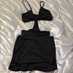 Stylish Black Cut-Out Dress